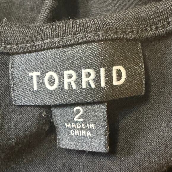 Torrid Size 2 2X 18-20 Tie Dye Chiffon Skirt Knit Top Maxi Dress - Picture 9 of 10